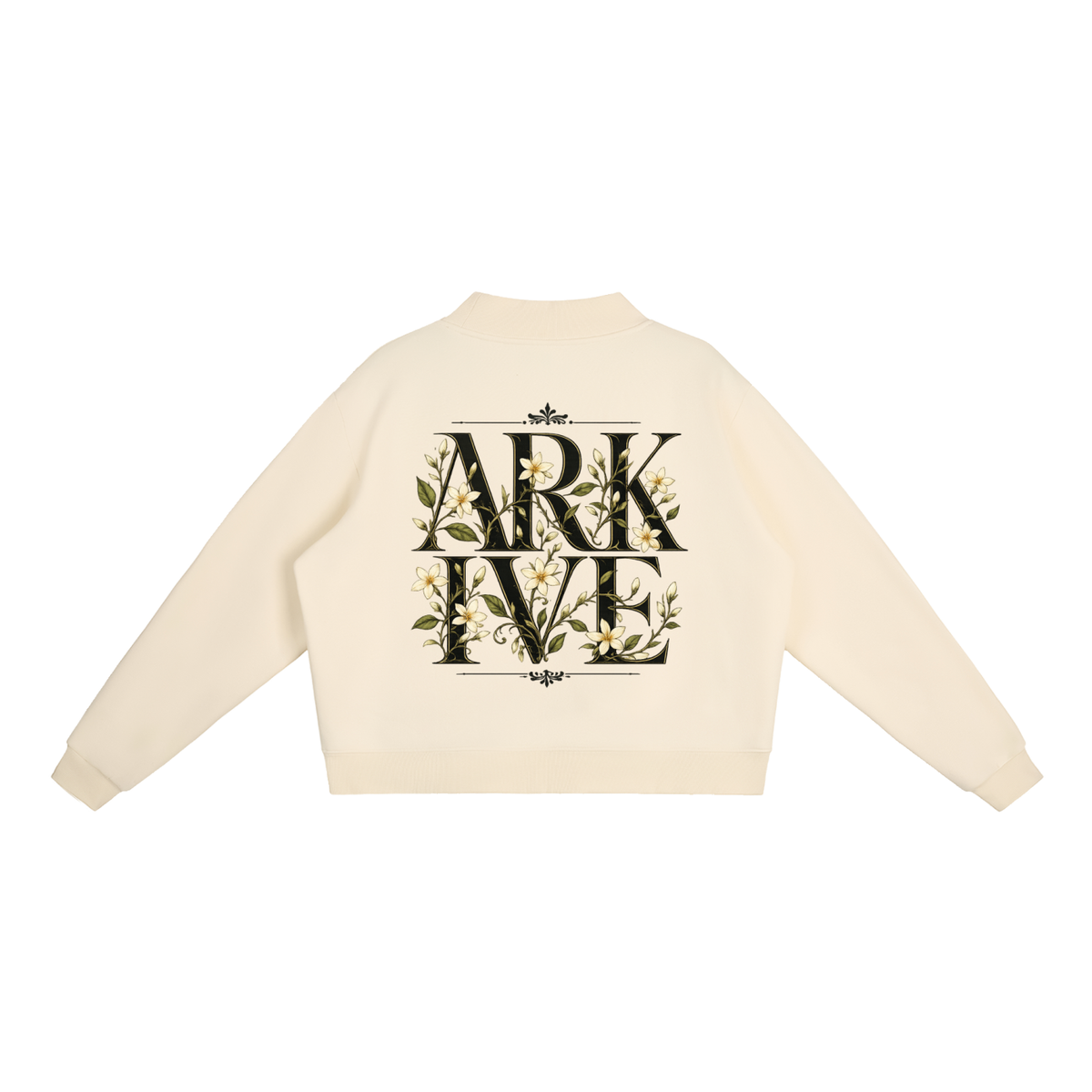 ARKIVE SAMPAGUITA - Essential Fleece Mock-Neck Crew Sweatshirt