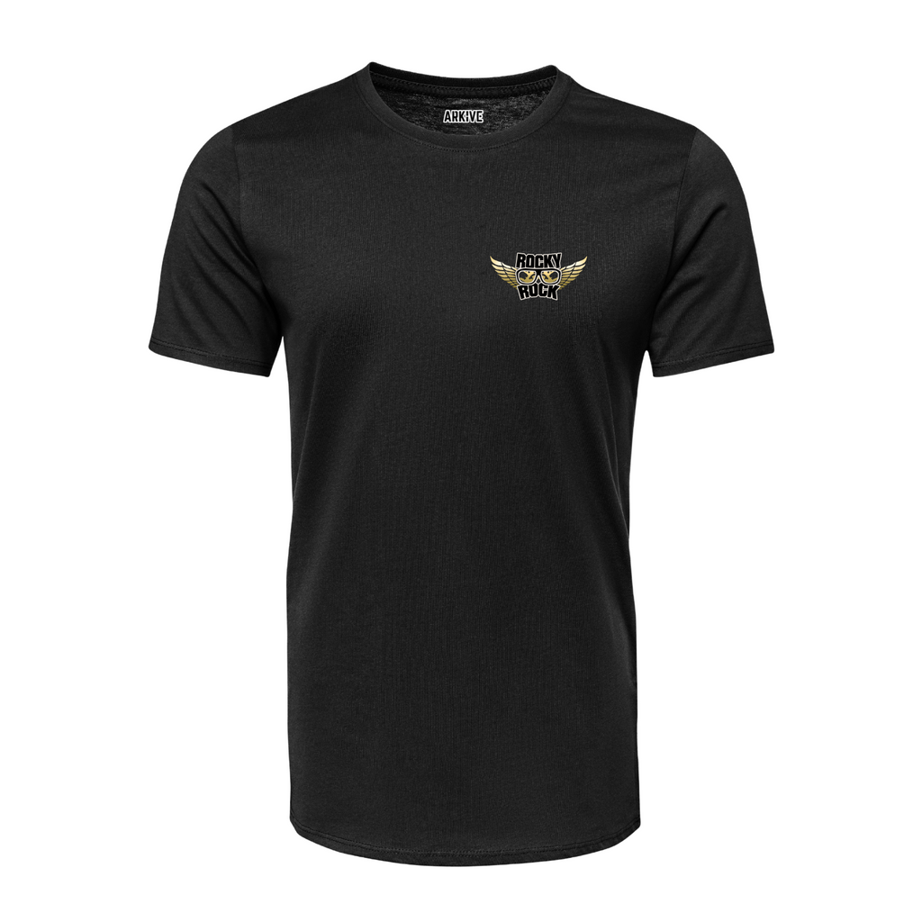 Djrockyrock Limited Black Tee ( Logo Left )