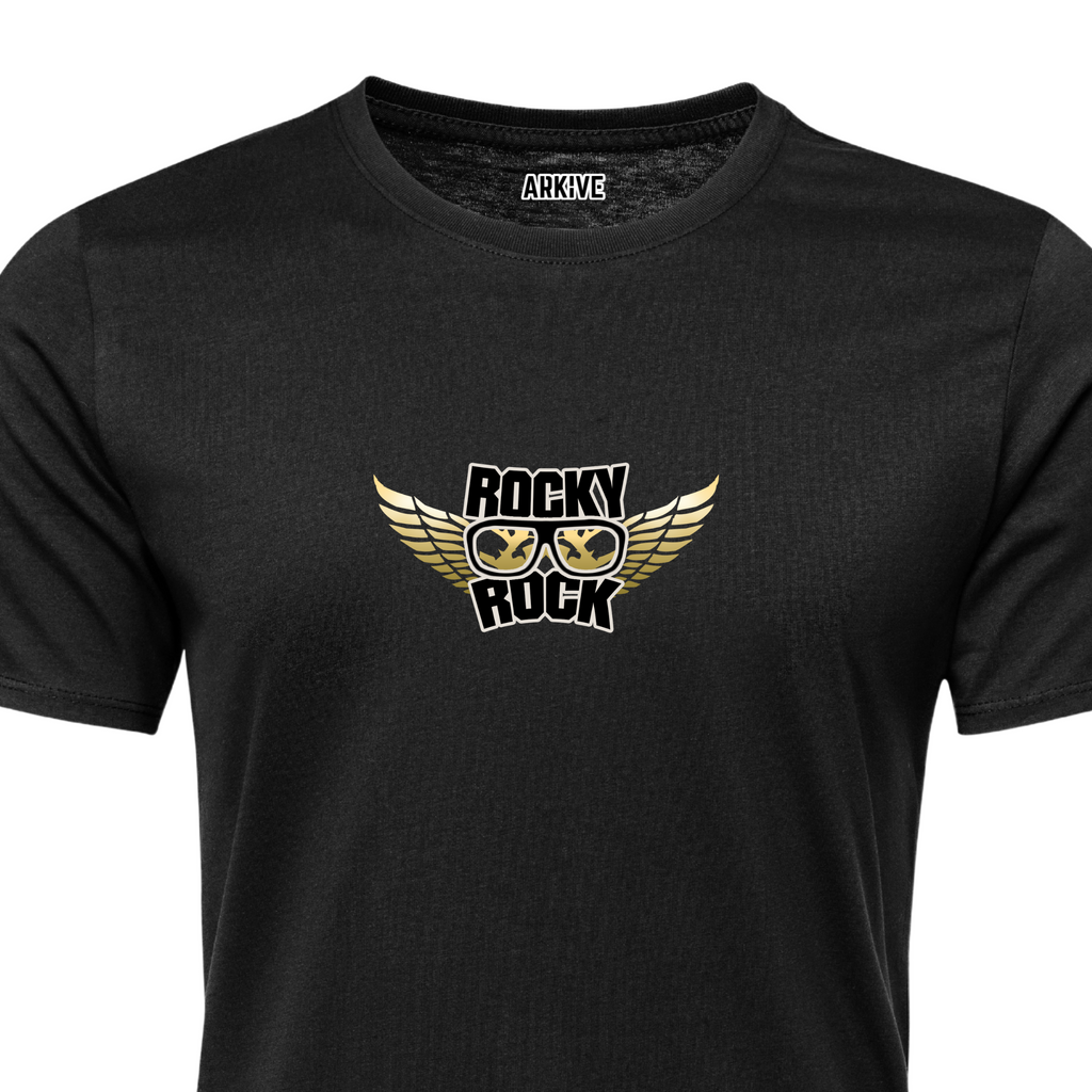 Djrockyrock Limited Black Tee ( Logo Center )
