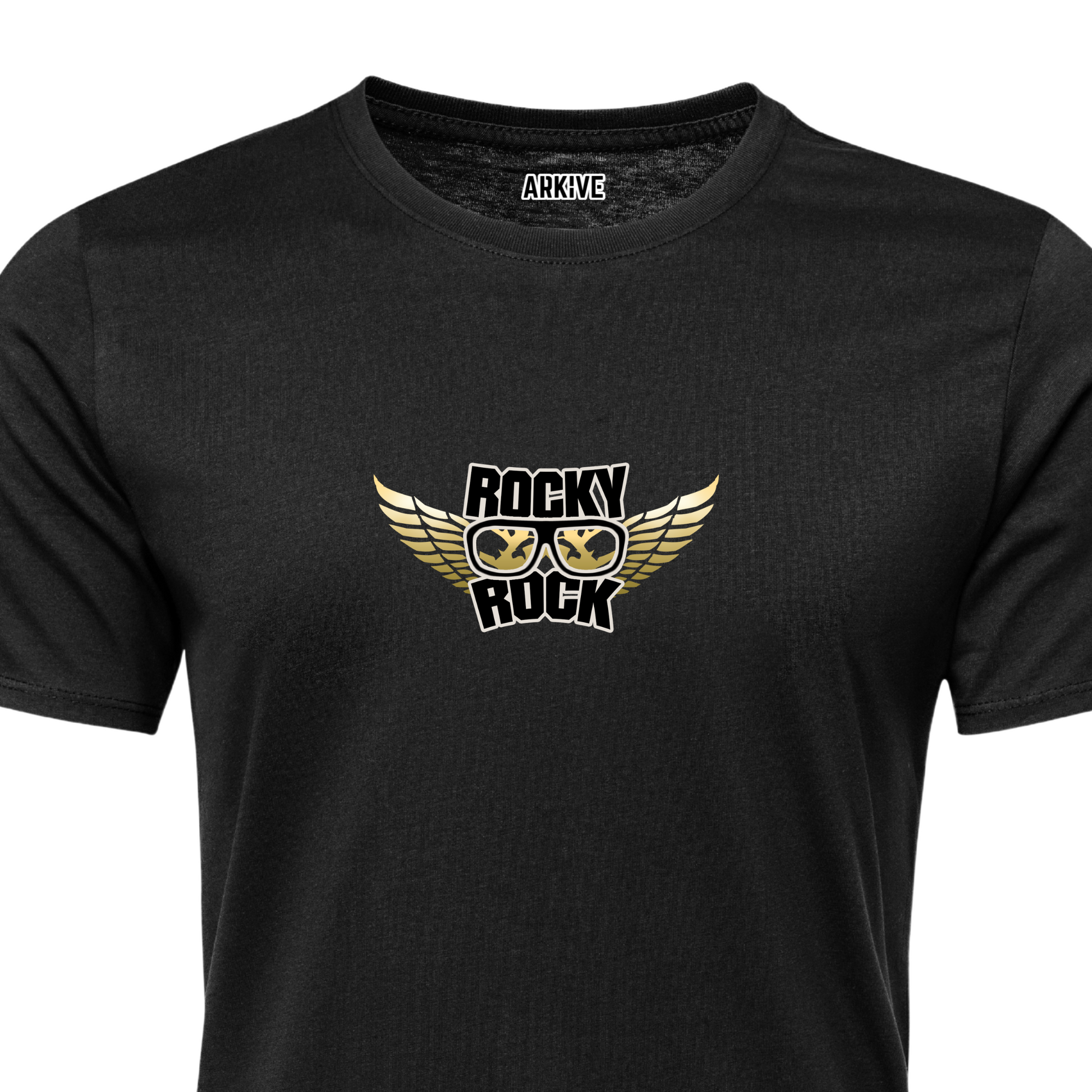 Djrockyrock Limited Black Tee ( Logo Center )