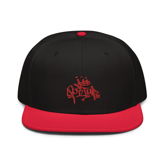 Red Logo Post Up Gang Snapback Hat